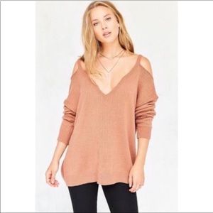 UO kimchi blue cold shoulder sweater